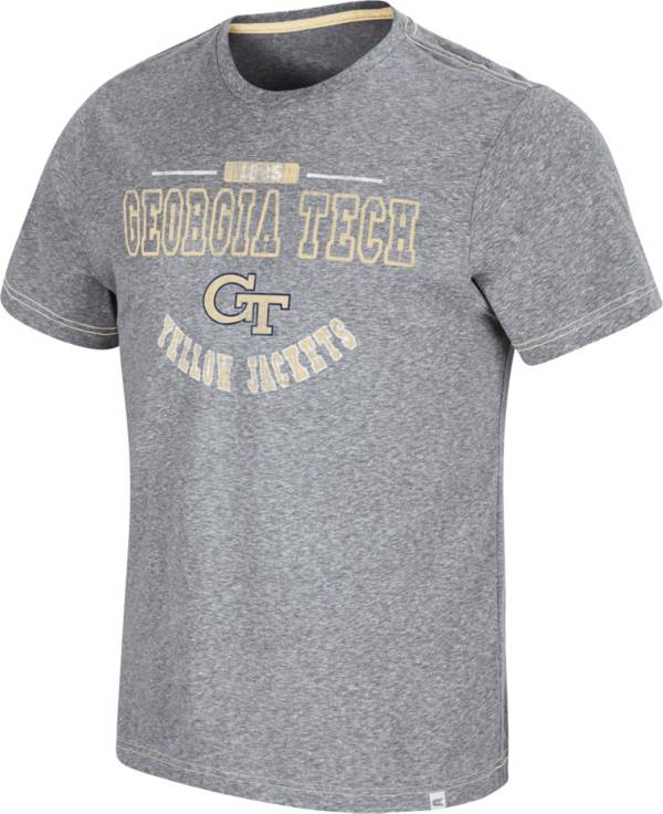 Colosseum Men's Georgia Tech Yellow Jackets Grey Tannen T-Shirt