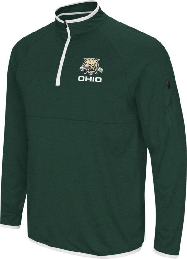 Colosseum Men's Ohio Bobcats Green Rival Quarter-Zip Pullover Shirt