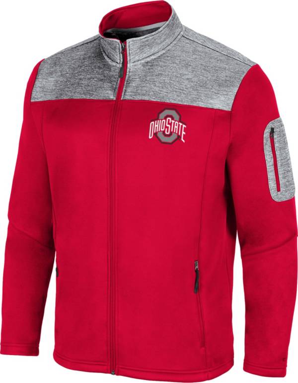 Colosseum Men's Ohio State Buckeyes Scarlet Third Wheel Full-Zip Jacket