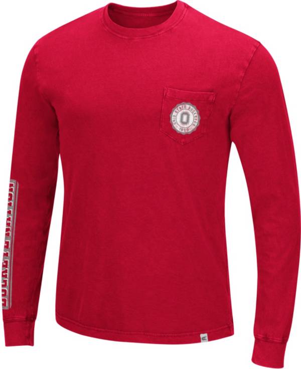 Colosseum Men's Ohio State Buckeyes Scarlet Leg Lamp Long Sleeve T-Shirt product image