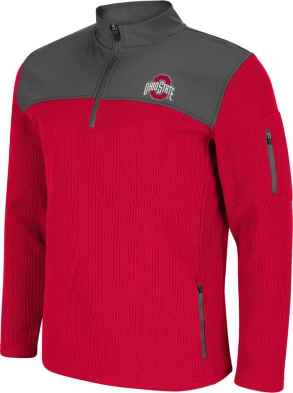 Colosseum Men's Ohio State Buckeyes Scarlet Lemon Law Quarter-Zip Pullover Jacket