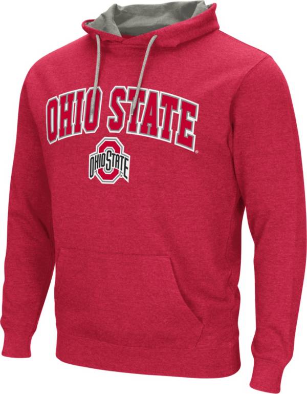 Colosseum Men's Ohio State Buckeyes Scarlet Pullover Fleece Hoodie