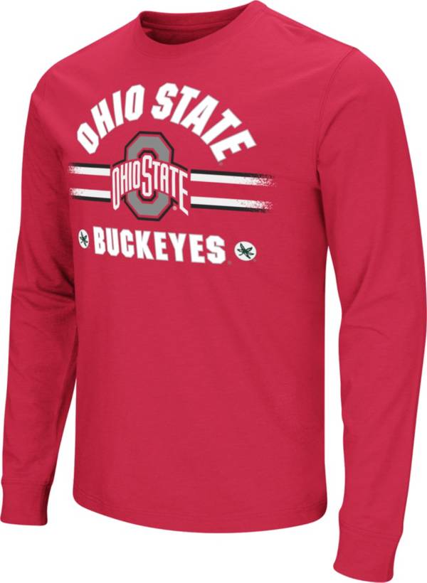 Colosseum Men's Ohio State Buckeyes Scarlet Playbook Long Sleeve T-Shirt