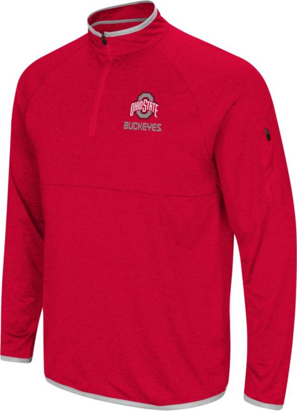 Colosseum Men's Ohio State Buckeyes Scarlet Rival Quarter-Zip Pullover Shirt