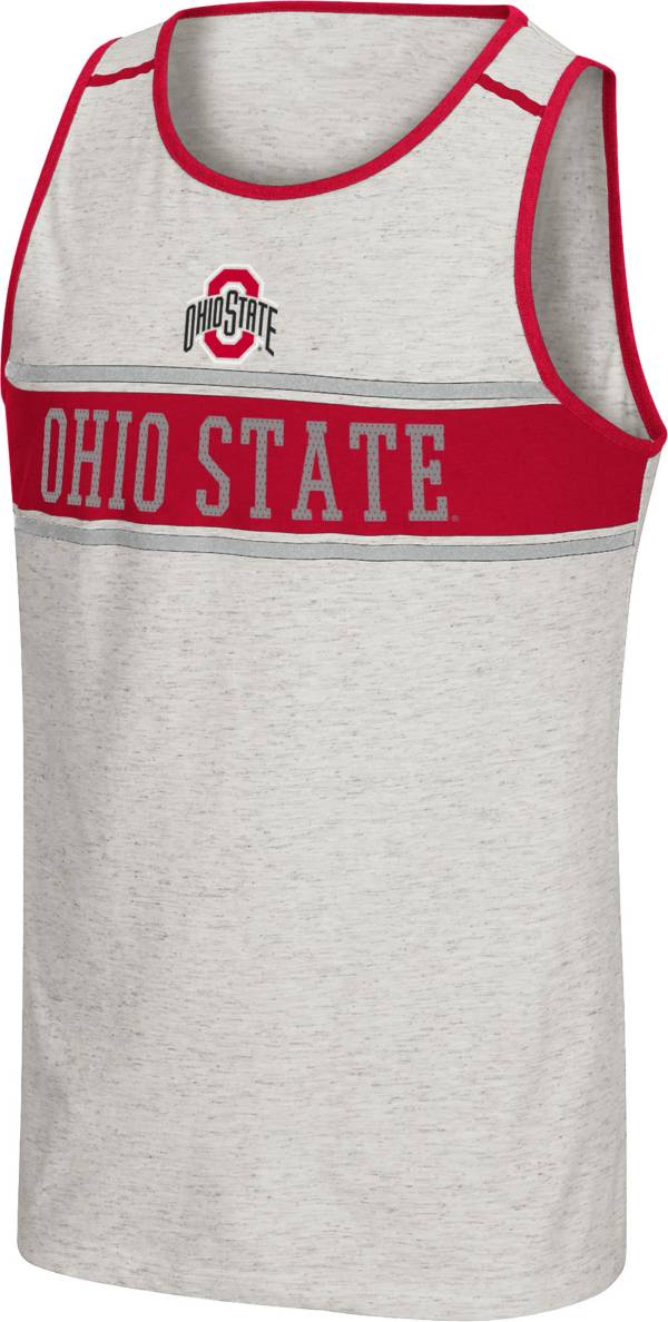 Colosseum Men's Ohio State Buckeyes White Skateboard Tank Top