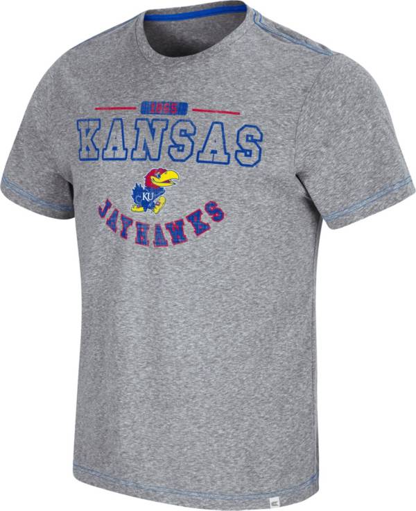 Colosseum Men's Kansas Jayhawks Grey Tannen T-Shirt