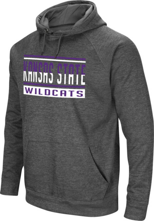 Colosseum Men's Kansas State Wildcats Grey Pullover Hoodie