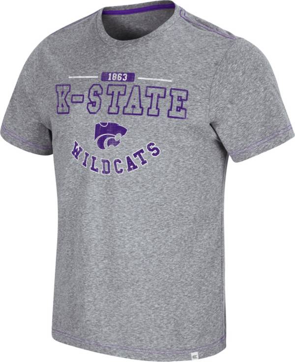 Colosseum Men's Kansas State Wildcats Grey Tannen T-Shirt