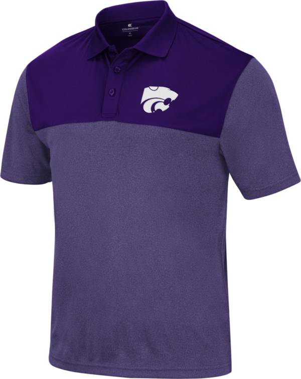 Colosseum Men's Kansas State Wildcats Purple Polo