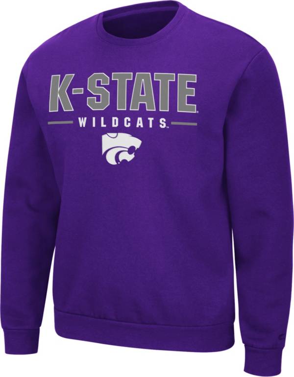 Colosseum Men's Kansas State Wildcats Purple Time Machine Crew Pullover Sweatshirt