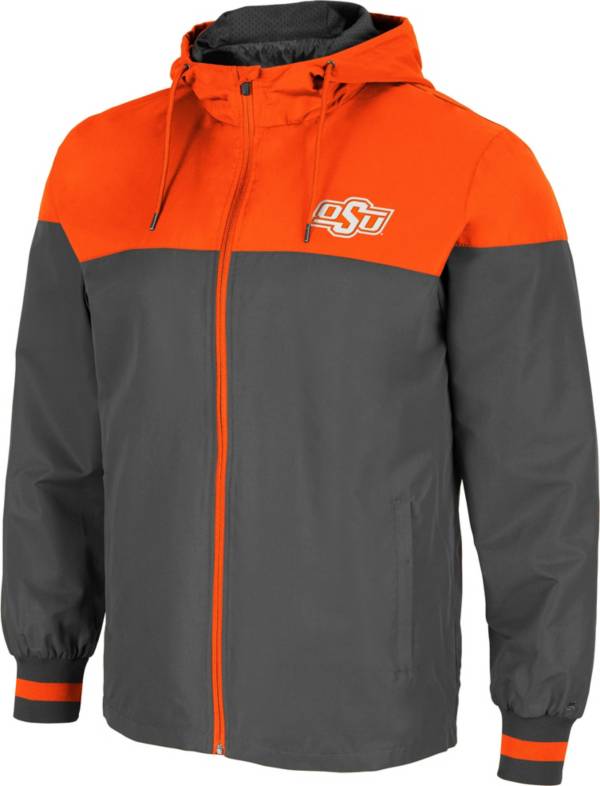 Colosseum Men's Oklahoma State Cowboys Grey Game Night Full-Zip Jacket