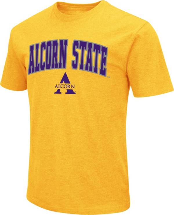 Colosseum Men's Alcorn State Braves Gold Playbook Dual Blend T-Shirt