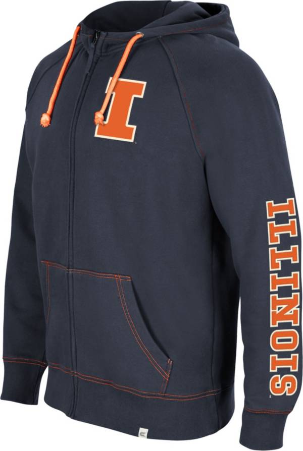 Colosseum Men's Illinois Fighting Illini Blue Intervention Full-Zip Hoodie