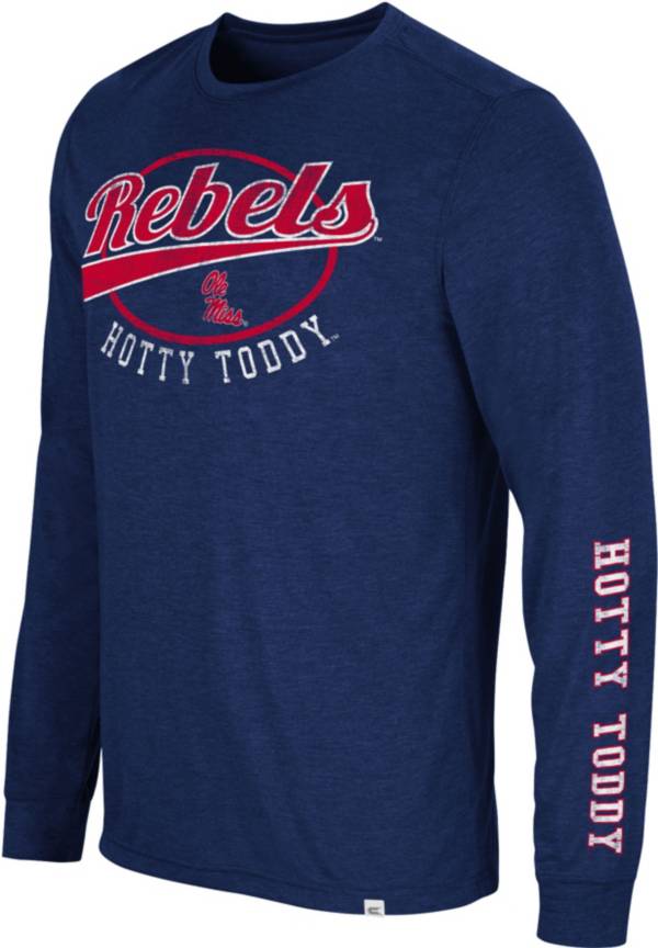 Colosseum Men's Ole Miss Rebels Blue Far Out! Long Sleeve T-Shirt