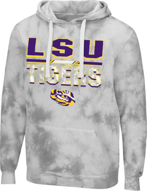 Colosseum Men's LSU Tigers Grey Pullover Hoodie