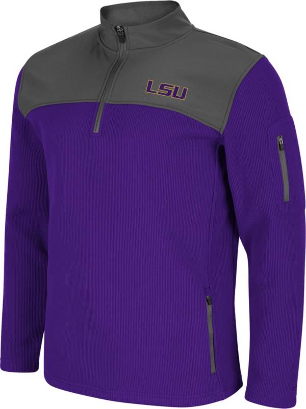 Colosseum Men's LSU Tigers Purple Lemon Law Quarter-Zip Pullover Jacket