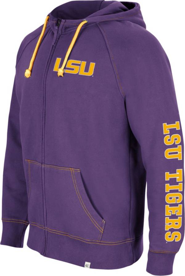 Colosseum Men's LSU Tigers Purple Intervention Full-Zip Hoodie