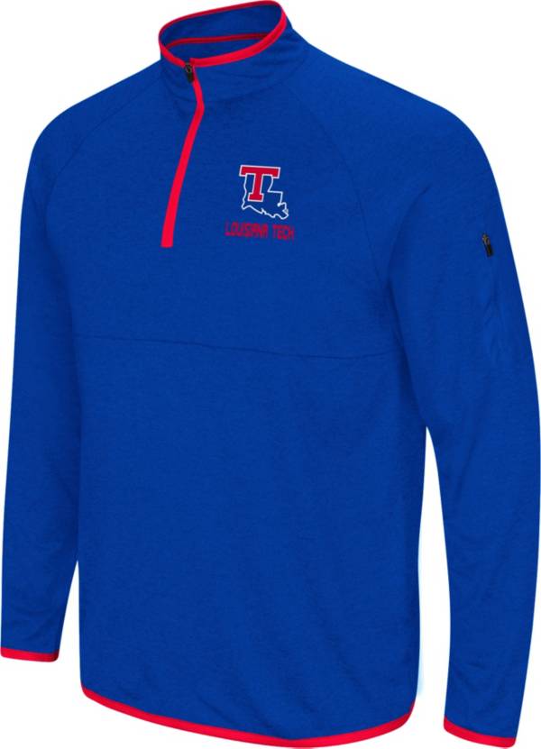 Colosseum Men's Louisiana Tech Bulldogs Blue Rival Quarter-Zip Pullover Shirt