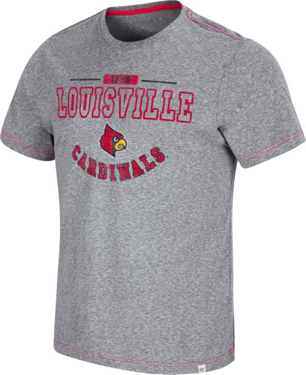 Colosseum Men's Louisville Cardinals Grey Tannen T-Shirt