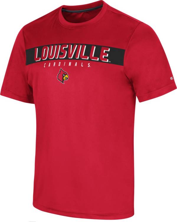 Colosseum Men's Louisville Cardinals Cardinal Red Mosbius T-Shirt