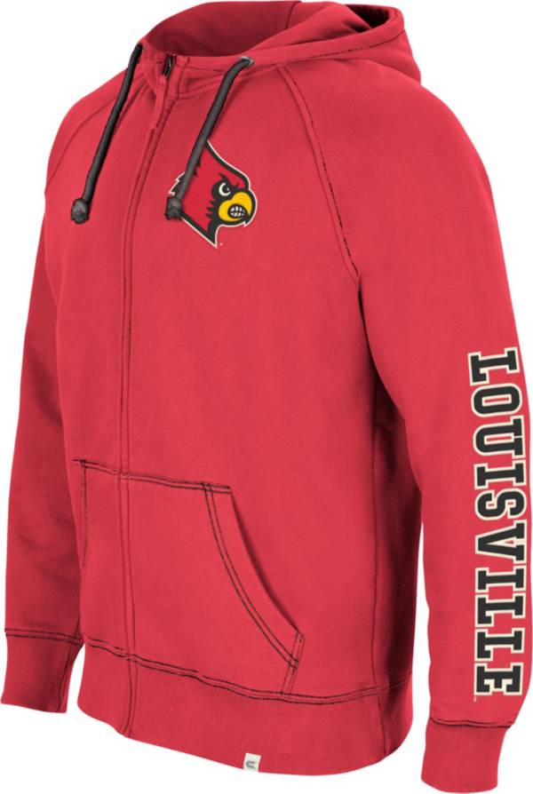 Colosseum Men's Louisville Cardinals Cardinal Red Intervention Full-Zip Hoodie