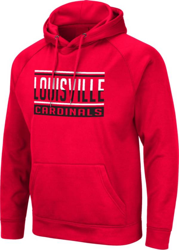 Colosseum Men's Louisville Cardinals Cardinal Red Pullover Hoodie