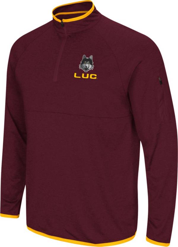 Colosseum Men's Loyola-Chicago Ramblers Maroon Rival Quarter-Zip Pullover Shirt