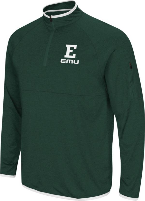 Colosseum Men's Eastern Michigan Eagles Green Rival Quarter-Zip Pullover Shirt