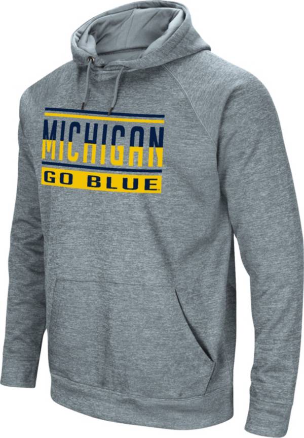 Colosseum Men's Michigan Wolverines Grey Pullover Hoodie