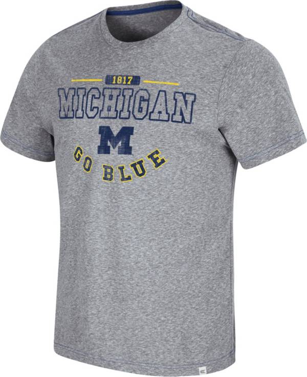 Colosseum Men's Michigan Wolverines Grey Tannen T-Shirt