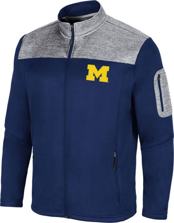 Colosseum Men's Michigan Wolverines Blue Third Wheel Full-Zip Jacket