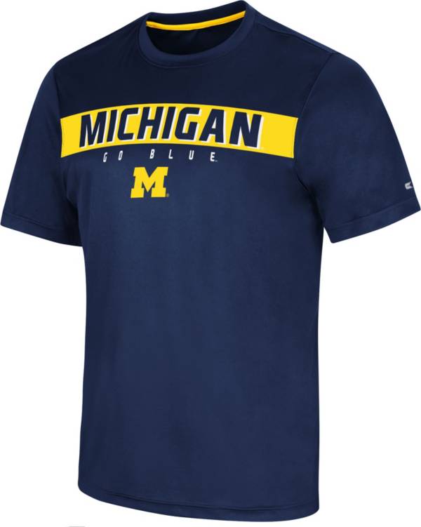 Colosseum Men's Michigan Wolverines Blue Mosbius T-Shirt