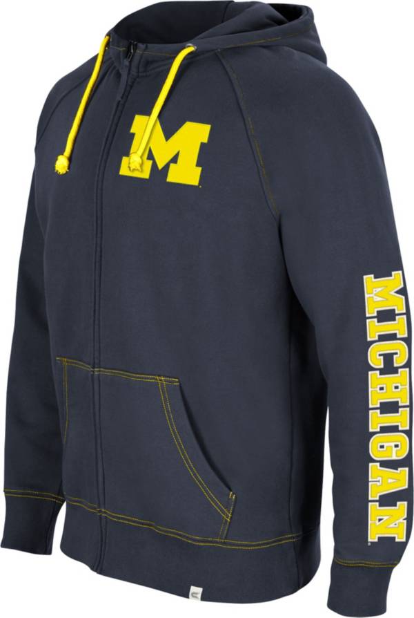 Colosseum Men's Michigan Wolverines Blue Intervention Full-Zip Hoodie