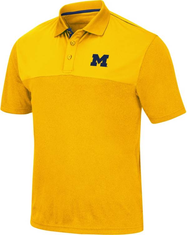Colosseum Men's Michigan Wolverines Maize Links Polo