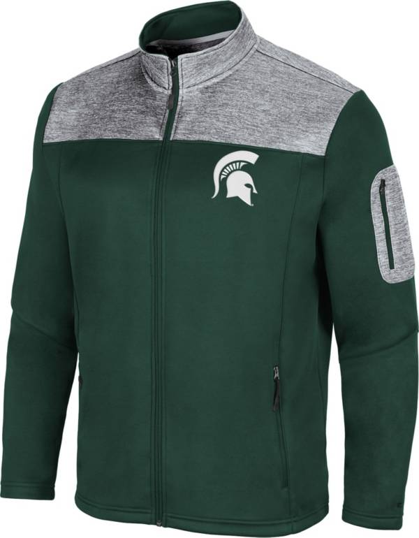 Colosseum Men's Michigan State Spartans Green Third Wheel Full-Zip Jacket