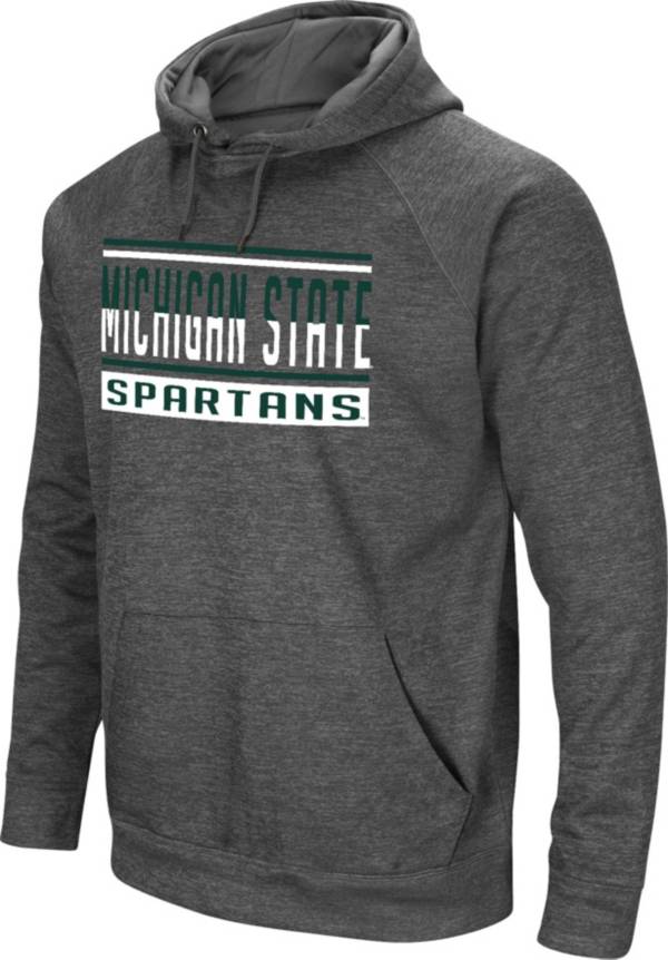 Colosseum Men's Michigan State Spartans Grey Pullover Hoodie