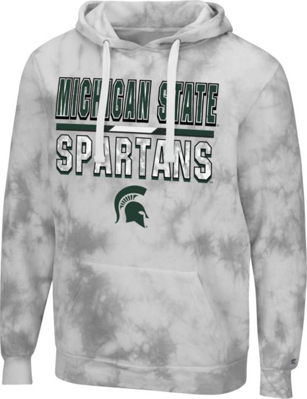 Colosseum Men's Michigan State Spartans Grey Pullover Hoodie