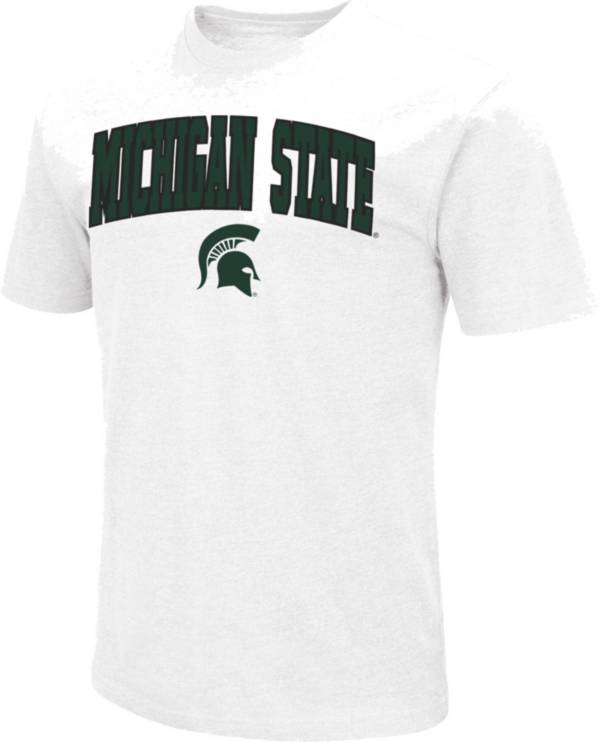 Colosseum Men's Michigan State Spartans White Dual Blend T-Shirt