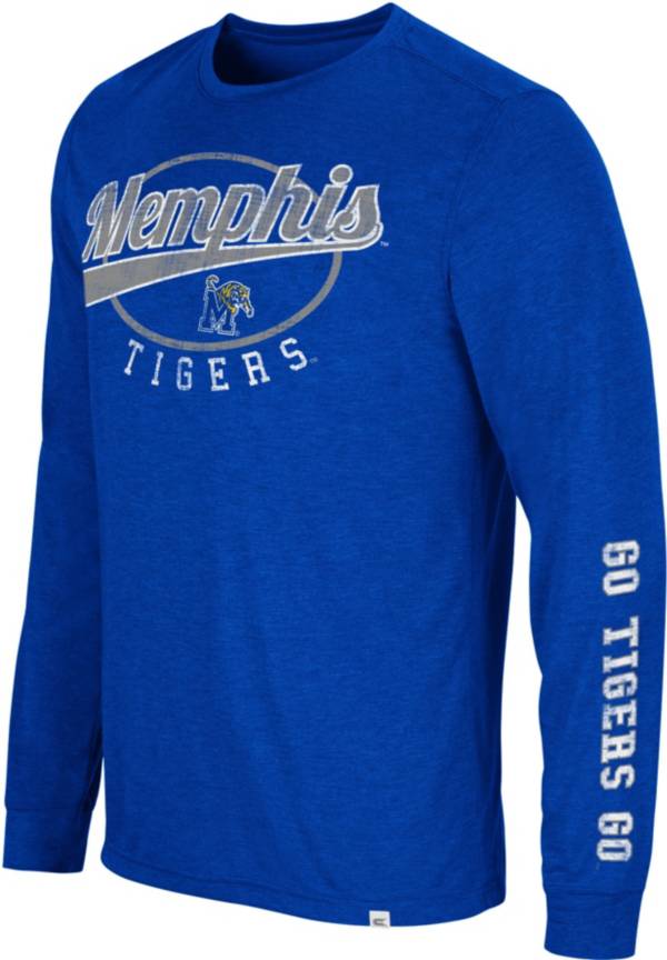 Colosseum Men's Memphis Tigers Blue Far Out! Long Sleeve T-Shirt