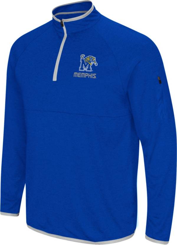 Colosseum Men's Memphis Tigers Blue Rival Quarter-Zip Pullover Shirt