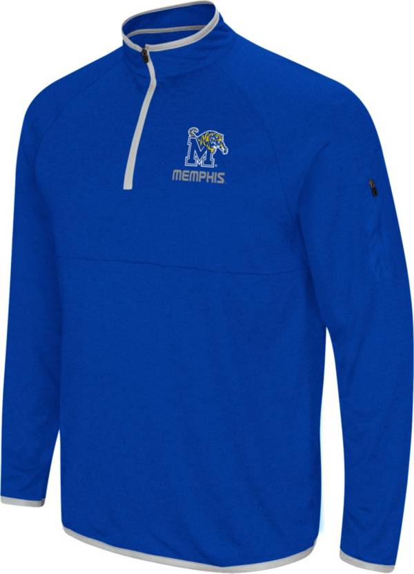 Colosseum Men's Memphis Tigers Blue Rival Quarter-Zip Pullover Shirt product image