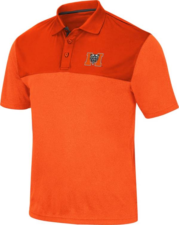 Colosseum Men's Mercer Bears Orange Links Polo