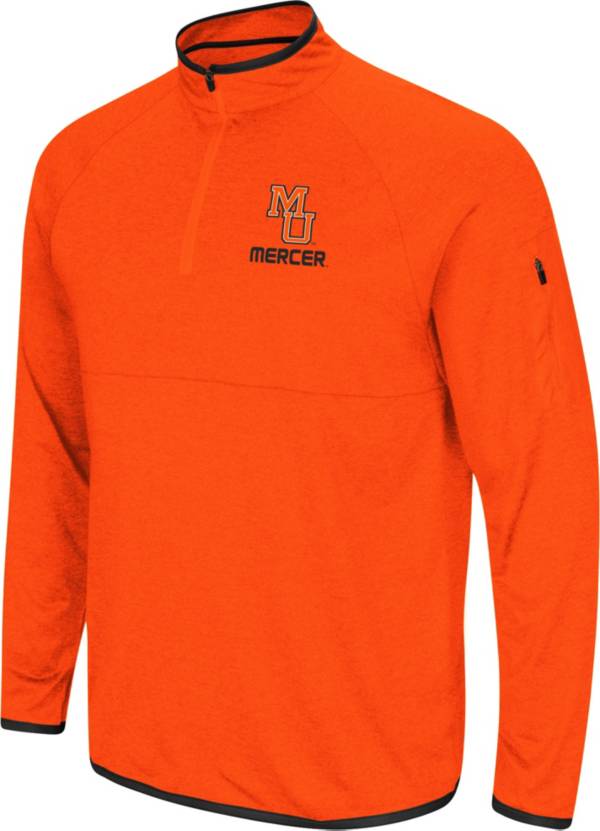 Colosseum Men's Mercer Bears Orange Rival Quarter-Zip Pullover Shirt product image