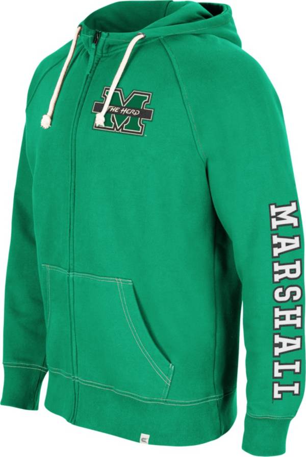 Colosseum Men's Marshall Thundering Herd Green Intervention Full-Zip Hoodie