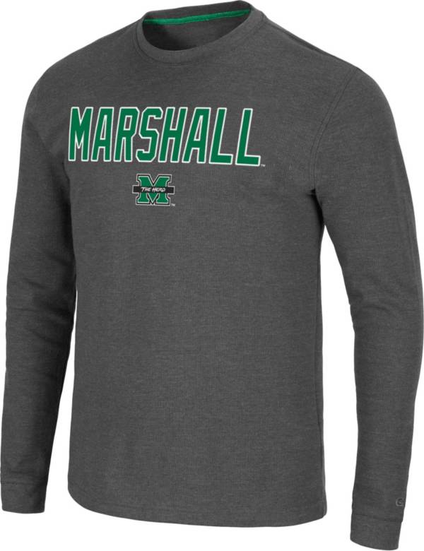 Colosseum Men's Marshall Thundering Herd Grey Dragon Long Sleeve Thermal T-Shirt