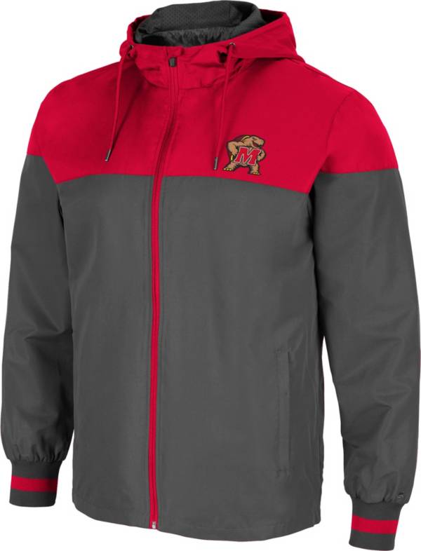 Colosseum Men's Maryland Terrapins Grey Game Night Full-Zip Jacket