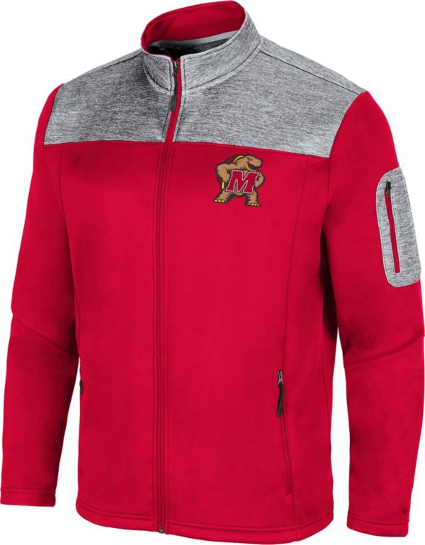 Colosseum Men's Maryland Terrapins Red Third Wheel Full-Zip Jacket