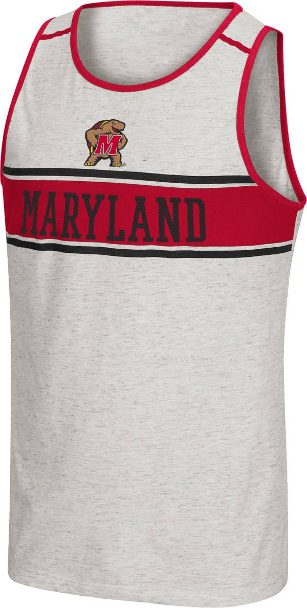 Colosseum Men's Maryland Terrapins White Skateboard Tank Top