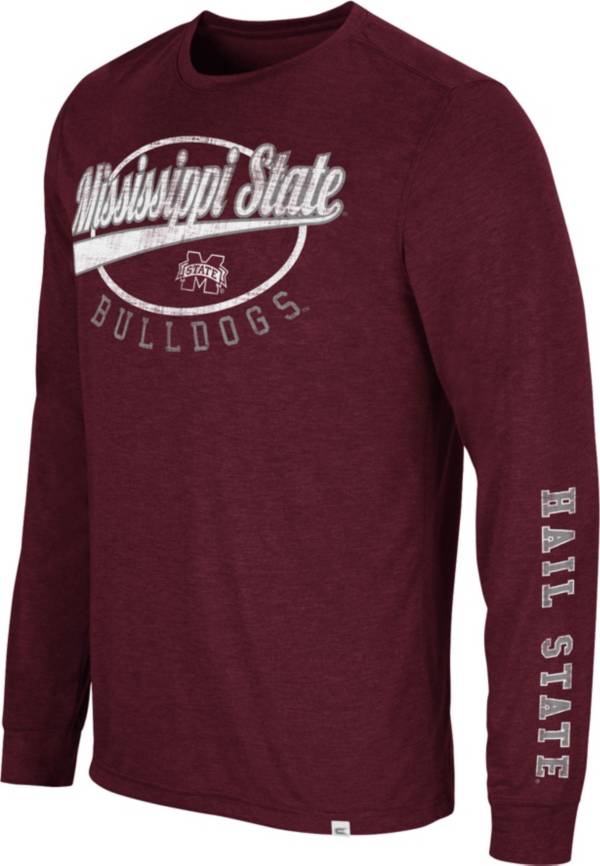 Colosseum Men's Mississippi State Bulldogs Maroon Far Out! Long Sleeve T-Shirt