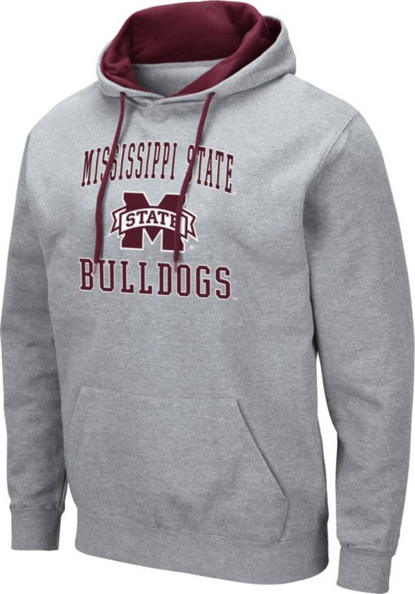 Colosseum Men's Mississippi State Bulldogs Grey Pullover Hoodie